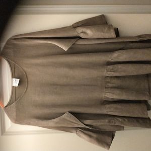 Match Point Linen asymmetrical hem tunic S